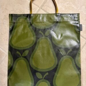 Vintage Orla Kiely Green Pear Canvas Tote